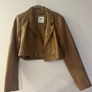 Abercrombie & Fitch Cropped Leather Blazer Size S
